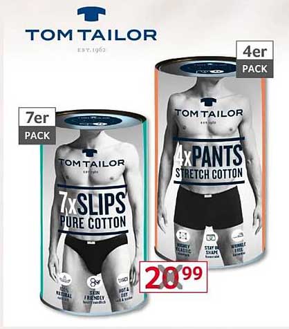 TOM TAILOR 7x SLIPS PURE COTTON