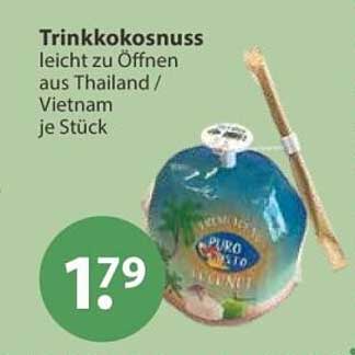 Trinkkokosnuss leicht zu Öffnen aus Thailand / Vietnam je Stück