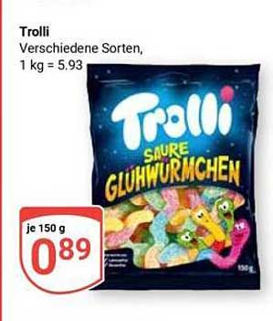 Trolli Verschiedene Sorten, 1 kg = 5.93