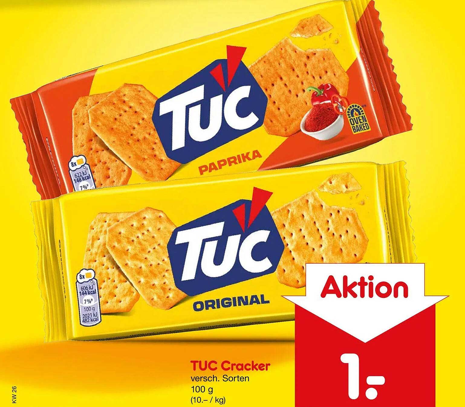 TUC Cracker versch. Sorten 100 g (10.- / kg)