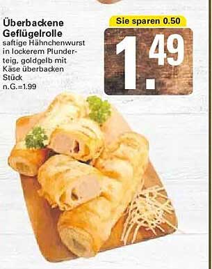 Überbackene Geflügelrolle