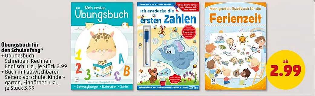 Übungsbuch für den Schulanfang