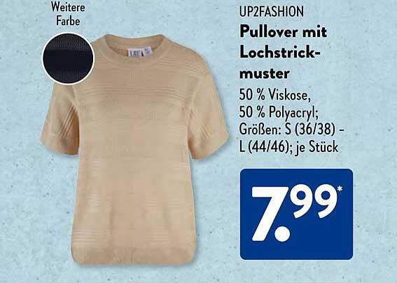 UP2FASHION Pullover mit Lochstrickmuster