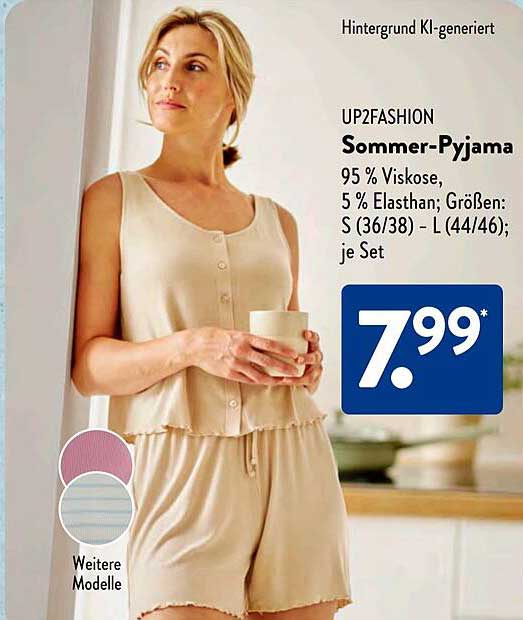 UP2FASHION Sommer-Pyjama