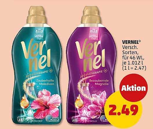 VERNEL* Versch. Sorten, für 46 WL, je 1.012 l (1 l = 2.47)