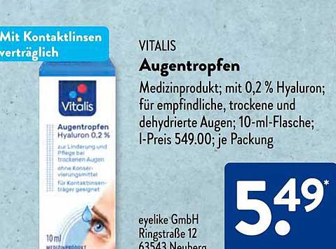 VITALIS Augentropfen