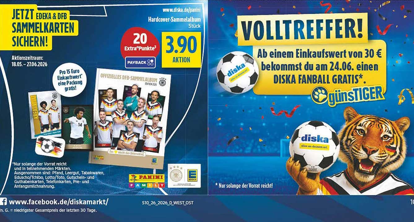 VOLLTREFFER! Ab einem Einkaufswert von 30 € bekommst du am 24.06. einen DISKA FANDALL GRATIS*