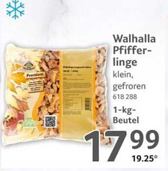 Walhalla Pfifferlinge klein, gefroren 618 288 1-kg-Beutel