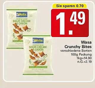 Wasa Crunchy Bites verschiedene Sorten 100g Packung