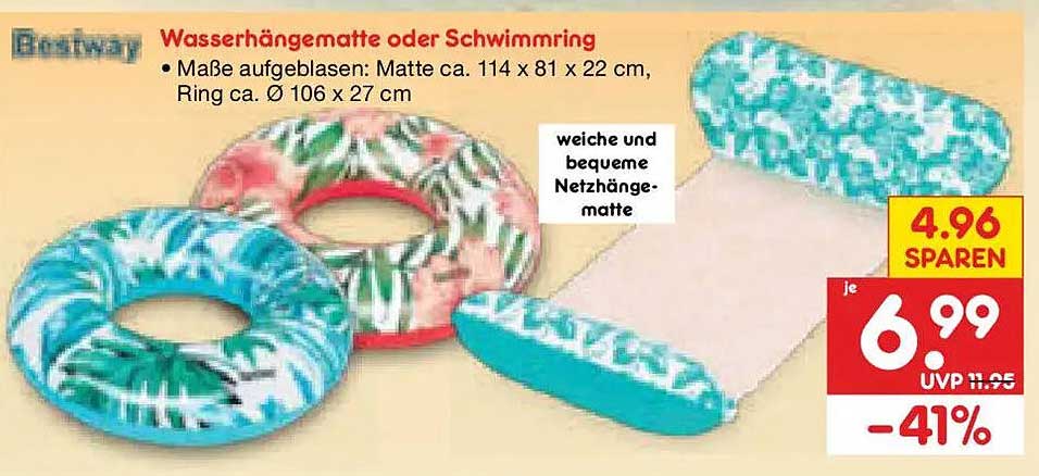Wasserhängematte oder Schwimmring