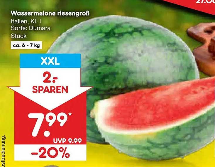 Wassermelone riesengroß