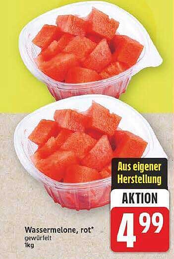 Wassermelone, rot* gewürfelt 1kg