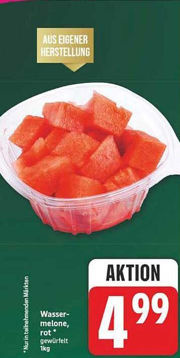 Wasser­melone, rot* gewürfelt 1kg