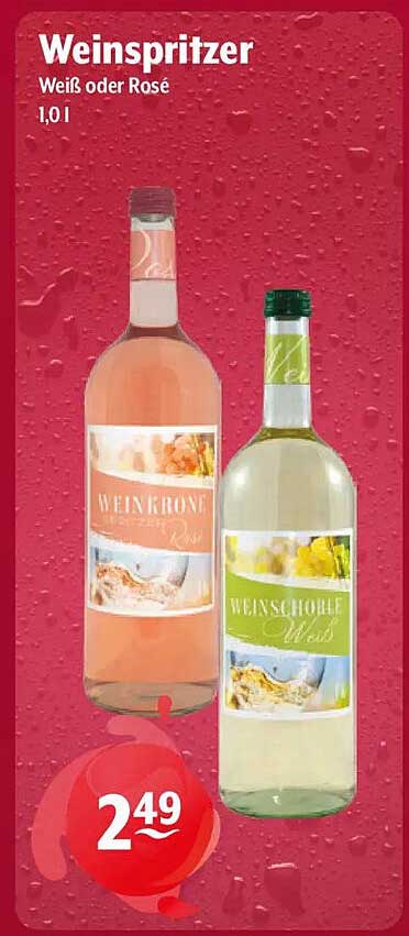 Weinspritzer Weiß oder Rosé 1,0 l