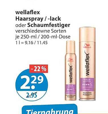 wellaflex Haarspray /-lack oder Schaumfestiger verschiedene Sorten je 250-ml / 200-ml-Dose 1 l = 9.16/11.45