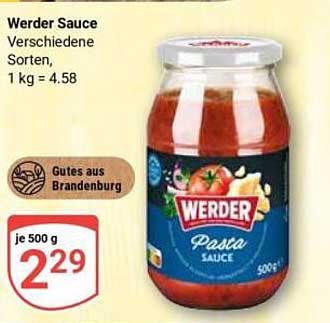 Werder Sauce Verschiedene Sorten. 1 kg = 4.58