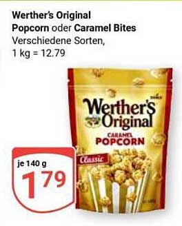 Werther’s Original Popcorn oder Caramel Bites Verschiedene Sorten, 1 kg = 12.79
