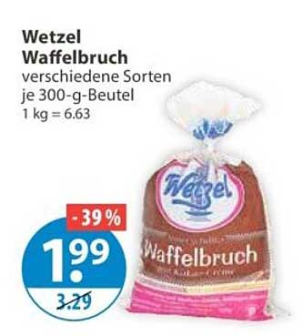 Wetzel Waffelbruch verschiedene Sorten je 300-g-Beutel 1 kg = 6,63