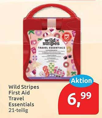 Wild Stripes First Aid Travel Essentials 21-teilig