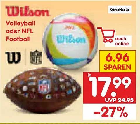 Wilson Volleyball oder NFL Football