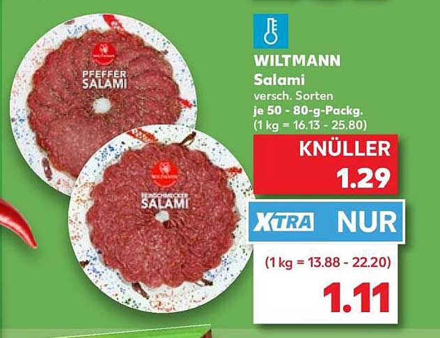 WILTMANN Salami versch. Sorten je 50 - 80-g-Pack.