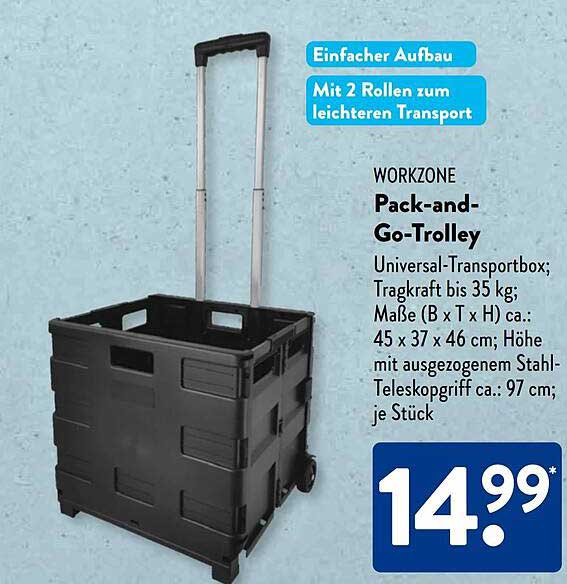 WORKZONE Pack-and-Go-Trolley