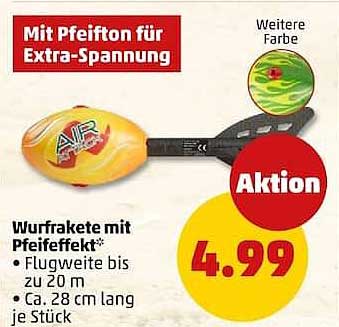 Wurfrakete mit Pfeiffuß