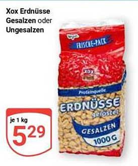 Xox Erdnüsse Gesalzen oder Ungesalzen