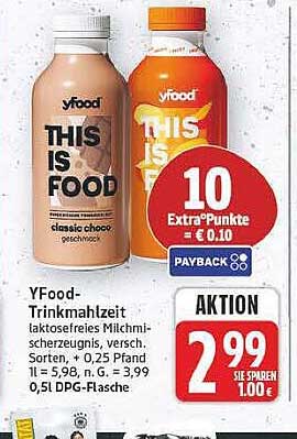 YFood-Trinkmahlzeit lactosefrei