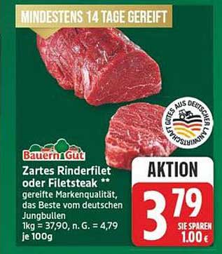 Zartes Rinderfilet oder Filetsteak**