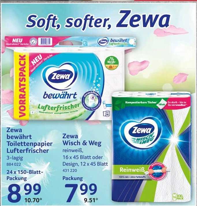 Zewa bewährt Toilettenpapier Lufterfrischer