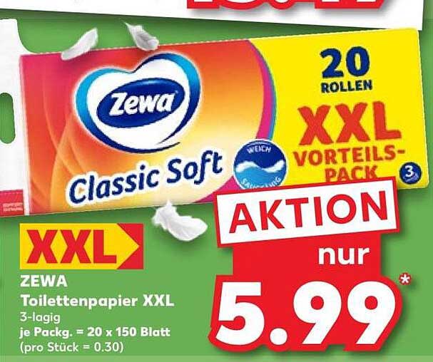 Zewa Toilettenpapier XXL 3-lagig