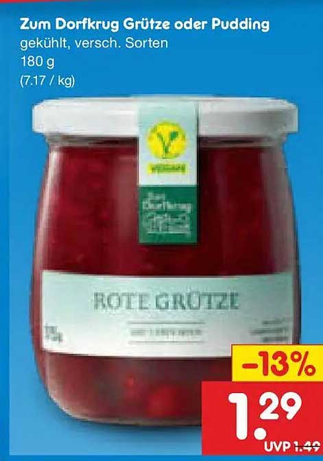 Zum Dorfkrug Grütze oder Pudding