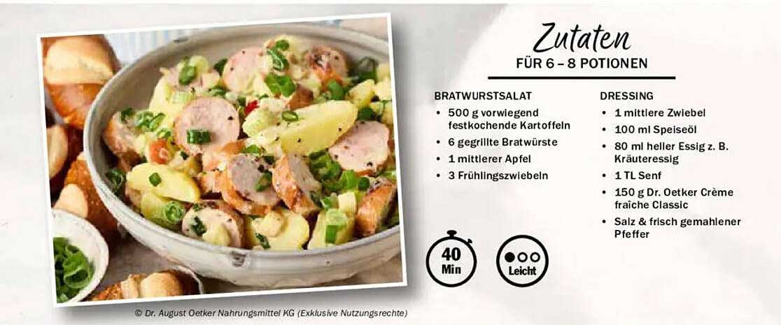 Zutaten für 6 - 8 Portionen