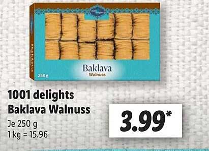 1001 delights Baklava Walnuss 250 g