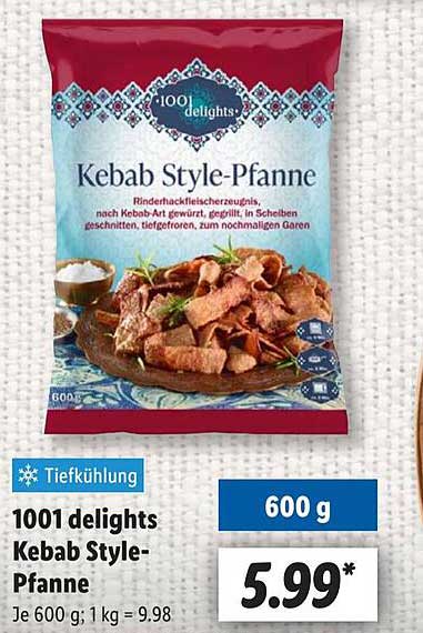 1001 delights Kebab Style-Pfanne 600 g