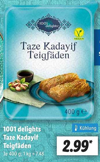 1001 delights Taze Kadayif Teigfäden 400 g