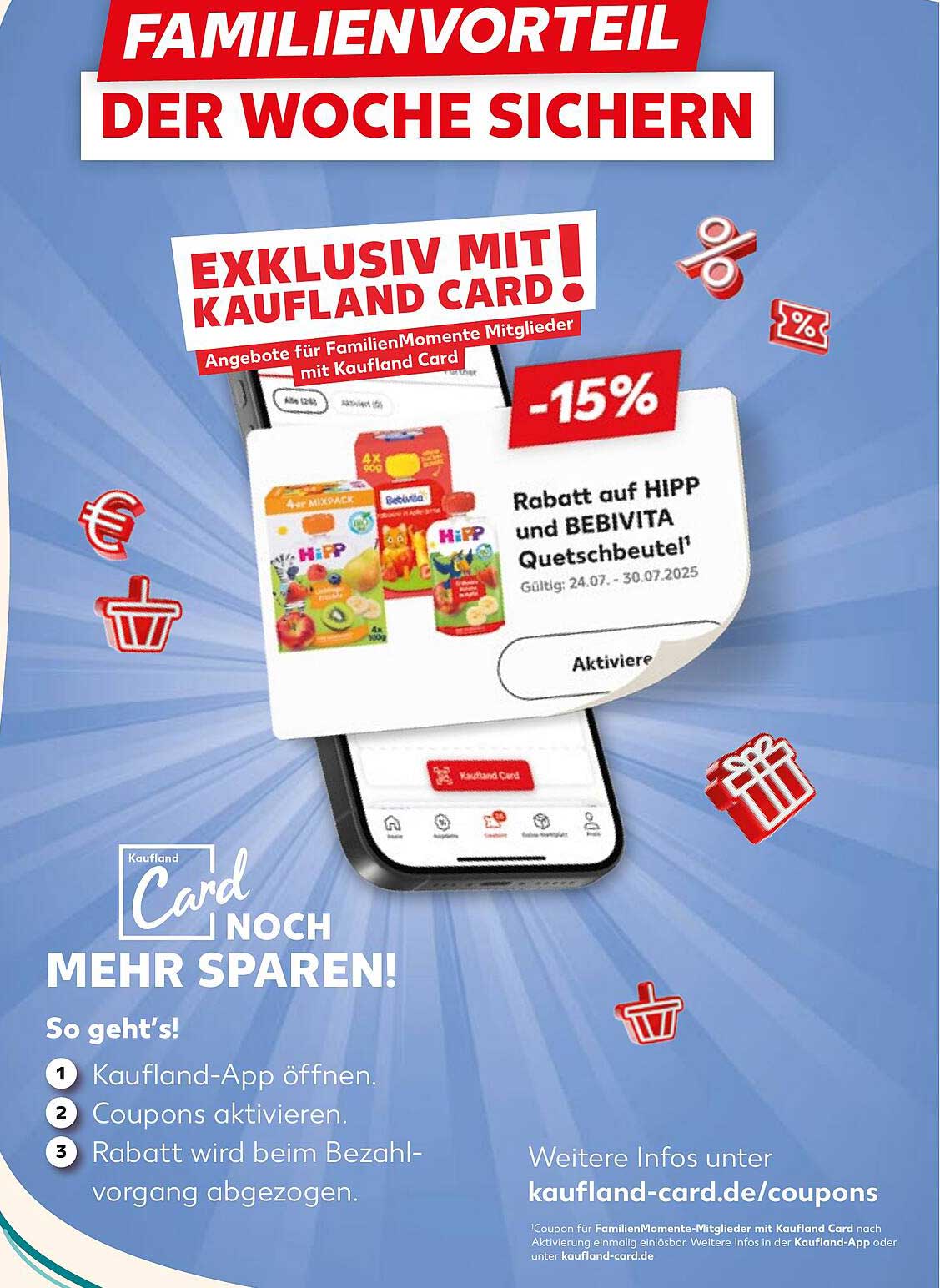 15% Rabatt auf HIPP und BEBIVITA Quetschbeutel