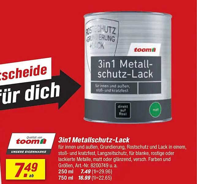 3in1 Metallschutz-Lack