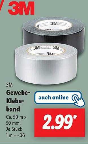 3M Gewebe-Klebeband 50 m x 50 mm