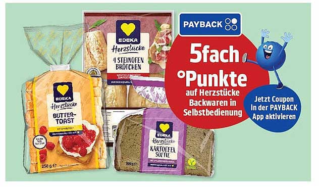 5fach Punkte auf Herzstücke Backwaren in Selbstbedienung