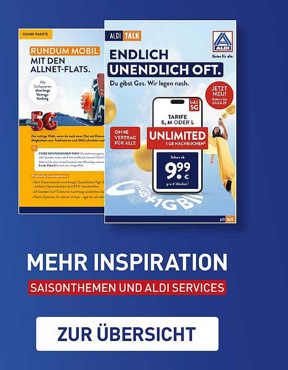 ALDI TALK - ENDLICH UNENDLICH OFT! Tarife S, M oder L
