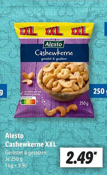 Alesto Cashewkerne XXL, geröstet & gesalzen