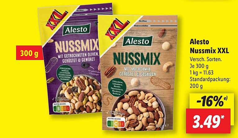 Alesto Nussmix XXL 300 g - Verschiedene Sorten