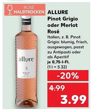 ALLURE Pinot Grigio oder Merlot Rosé