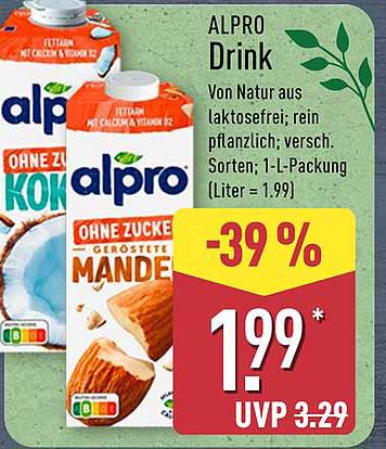 ALPRO Drink - Laktosefrei, Vegan und Vielseitig