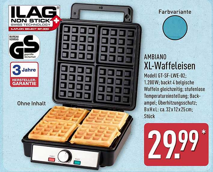 AMBIANO XL-Waffeleisen