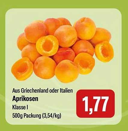 Aprikosen aus Griechenland oder Italien - 500g Packung