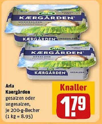 Arla Kærgården gesalzen oder ungesalzen, je 200-g-Becher