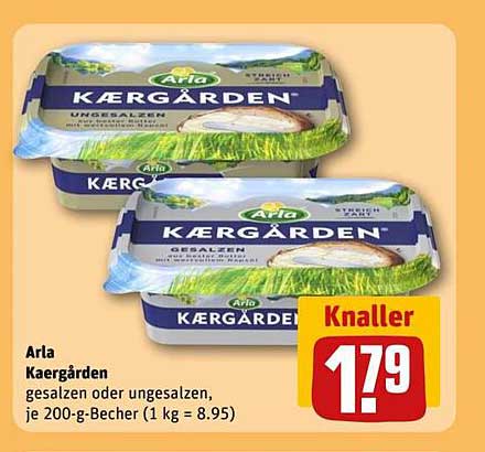 Arla Kærgården - gesalzen oder ungesalzen, je 200-g-Becher
